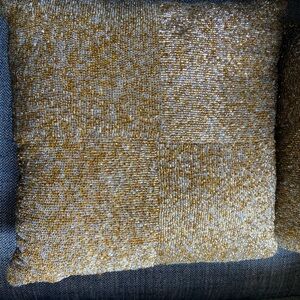 Pier One Gold Textured Throw Pillows-set of two